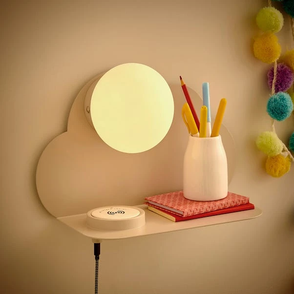 Rechargeable Touch Dimmable Wall Light With Cloud Shelf 4 Rechargeable Touch Dimmable Wall Light With Cloud Shelf - Image 2