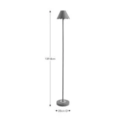 Remi Scalloped Rechargeable Metal Floor Lamp 11 Remi Scalloped Rechargeable Metal Floor Lamp -Dunelm 30898643 alt08