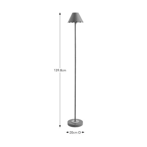 Remi Scalloped Rechargeable Metal Floor Lamp 7 Remi Scalloped Rechargeable Metal Floor Lamp - Image 5