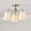 Nancy 3 Light Semi Flush Ceiling Light 2 Nancy 3 Light Semi Flush Ceiling Light -Dunelm 30898676