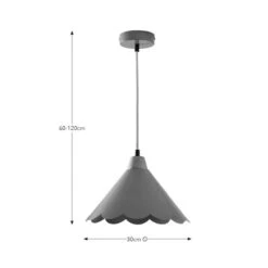 Remi Scalloped Pendant Light -Dunelm 30898678 alt08