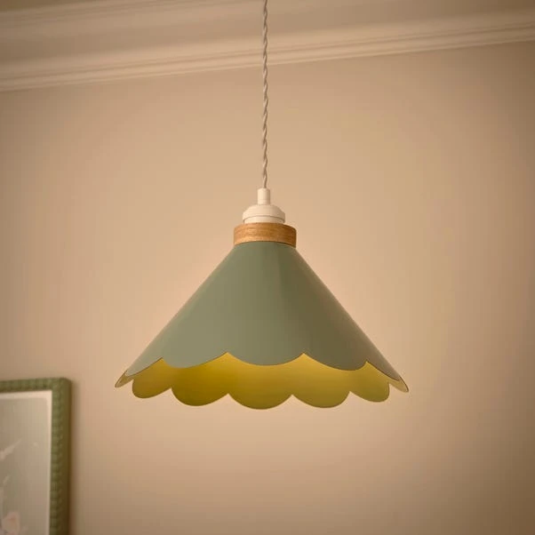 Remi Scalloped Easy Fit Pendant Shade 4 Remi Scalloped Easy Fit Pendant Shade - Image 2