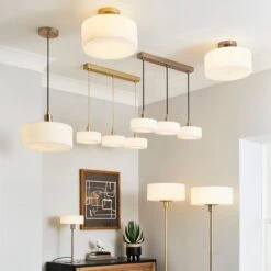 Amelie Opal Glass Flush Ceiling Light 18 Amelie Opal Glass Flush Ceiling Light -Dunelm 30901047 alt09