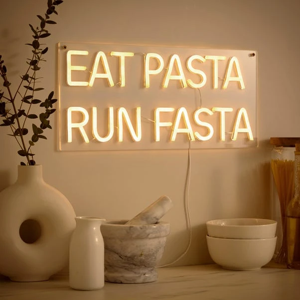 Eat Pasta Run Fasta Neon Sign 4 Eat Pasta Run Fasta Neon Sign - Image 2