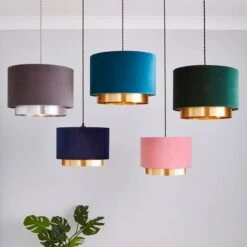 Nesa Two Tier Velvet Lamp Shade -Dunelm 30904178 alt08