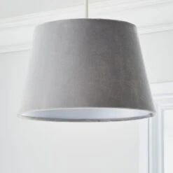 Clara Velvet Tapered Lamp Shade 35 Clara Velvet Tapered Lamp Shade -Dunelm 30904423 alt01