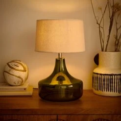 Kunal Glass Table Lamp 22 Kunal Glass Table Lamp -Dunelm 30911388 alt01