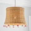 Fiesta Rattan Pom Pom Easy Fit Pendant Shade 1 Fiesta Rattan Pom Pom Easy Fit Pendant Shade -Dunelm 30912360