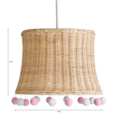 Fiesta Rattan Pom Pom Easy Fit Pendant Shade 16 Fiesta Rattan Pom Pom Easy Fit Pendant Shade -Dunelm 30912360 alt07