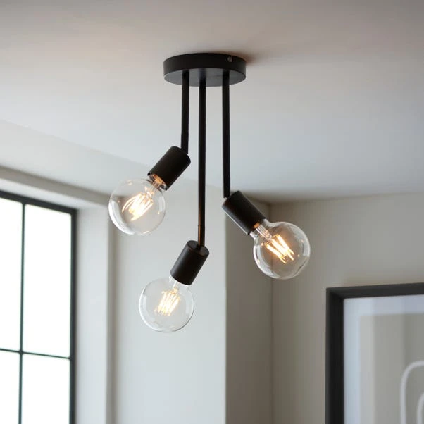 Koppla 3 Light Semi Flush Ceiling Light 3 Koppla 3 Light Semi Flush Ceiling Light