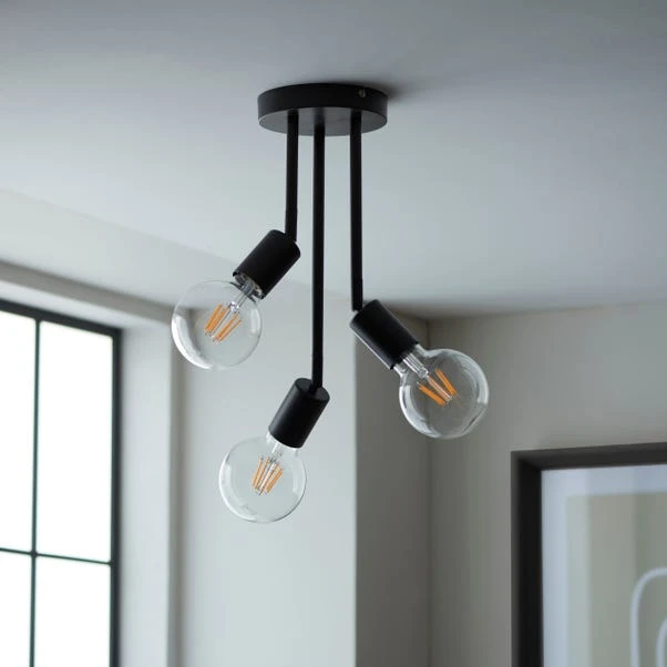 Koppla 3 Light Semi Flush Ceiling Light 4 Koppla 3 Light Semi Flush Ceiling Light - Image 2