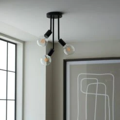 Koppla 3 Light Semi Flush Ceiling Light 19 Koppla 3 Light Semi Flush Ceiling Light -Dunelm 30912363 alt03