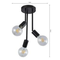 Koppla 3 Light Semi Flush Ceiling Light 22 Koppla 3 Light Semi Flush Ceiling Light -Dunelm 30912363 alt06