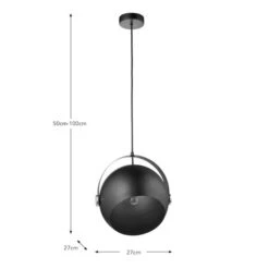 Olympya Industrial Adjustable Pendant Light -Dunelm 30920998 alt08