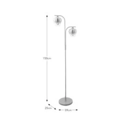 Aurora 2 Light LED Floor Lamp -Dunelm 30921565 alt08