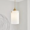 Fluted Ribbed Easy Fit Pendant Shade -Dunelm 30921570