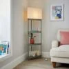 Remi Shelved Corner Floor Lamp 1 Remi Shelved Corner Floor Lamp -Dunelm 30921579