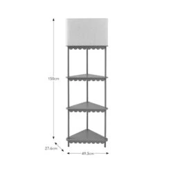 Remi Shelved Corner Floor Lamp 13 Remi Shelved Corner Floor Lamp -Dunelm 30921579 alt08