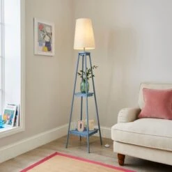 Remi Shelved Tripod Floor Lamp 26 Remi Shelved Tripod Floor Lamp -Dunelm 30921580