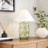 Phoebe Abstract Glass Table Lamp -Dunelm 30921609
