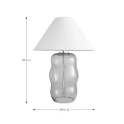 Phoebe Abstract Glass Table Lamp 19 Phoebe Abstract Glass Table Lamp -Dunelm 30921609 alt08