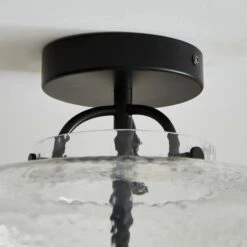 Henri Industrial 2 Light Mottled Glass Semi Flush Ceiling Light 11 Henri Industrial 2 Light Mottled Glass Semi Flush Ceiling Light -Dunelm 30921622 alt03