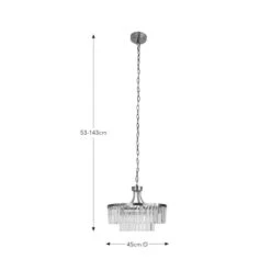 Audra 5 Light Adjustable Pendant Light 13 Audra 5 Light Adjustable Pendant Light -Dunelm 30921627 alt08