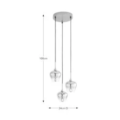 Aurora 3 Light LED Cluster Ceiling Light 11 Aurora 3 Light LED Cluster Ceiling Light -Dunelm 30921630 alt08