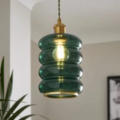 Nico Ribbed Easy Fit Pendant Shade 14 Nico Ribbed Easy Fit Pendant Shade -Dunelm 30921640