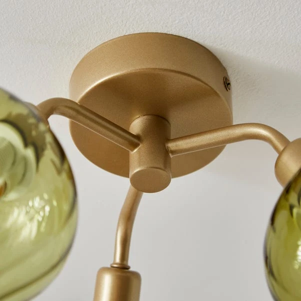 Peony 3 Light Semi Flush Ceiling Light 5 Peony 3 Light Semi Flush Ceiling Light - Image 3