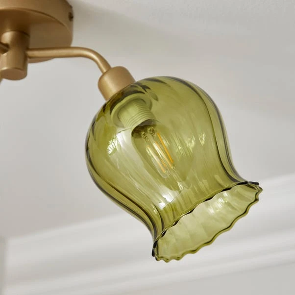 Peony 3 Light Semi Flush Ceiling Light 6 Peony 3 Light Semi Flush Ceiling Light - Image 4