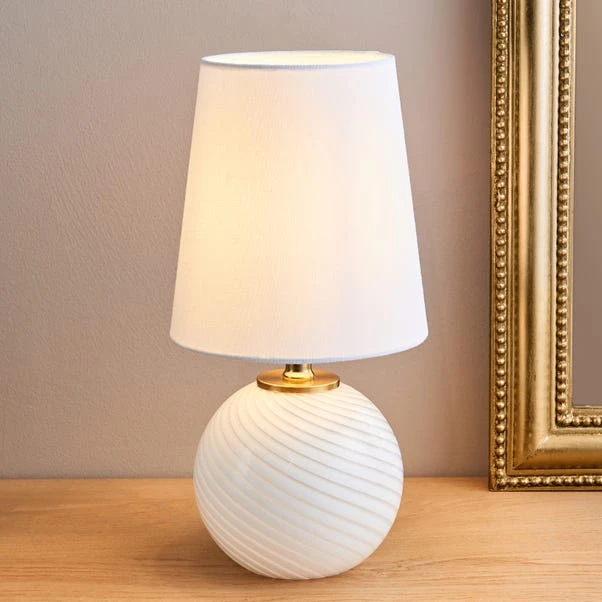 Candy Stripe Ribbed Glass Table Lamp 3 Candy Stripe Ribbed Glass Table Lamp