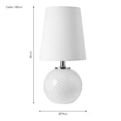 Candy Stripe Ribbed Glass Table Lamp 13 Candy Stripe Ribbed Glass Table Lamp -Dunelm 30921676 alt08