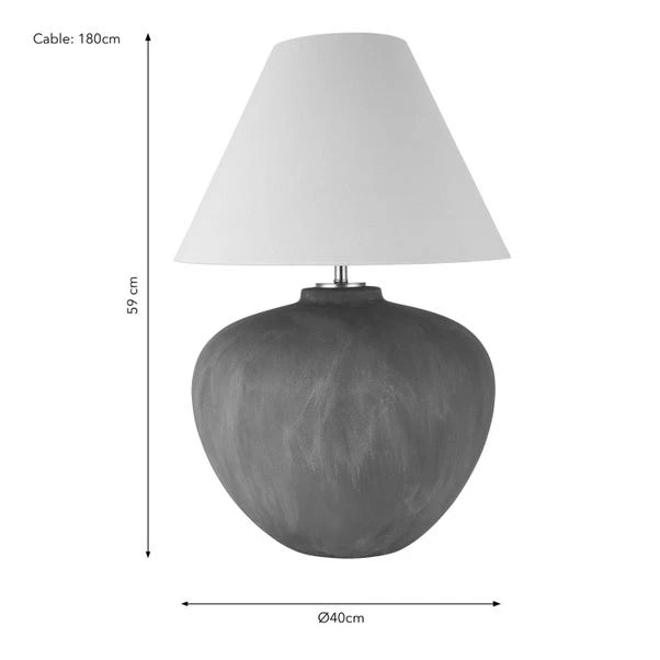 Hereford Mid Century Ceramic Table Lamp 8 Hereford Mid Century Ceramic Table Lamp - Image 6