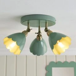 Remi Scalloped 3 Light Adjustable Spotlight -Dunelm 30921696