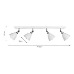 Remi Scalloped 4 Light Adjustable Spotlight Bar -Dunelm 30921698 alt08
