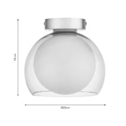 Eliza Bathroom Flush Ceiling Light 13 Eliza Bathroom Flush Ceiling Light -Dunelm 30921699 alt08