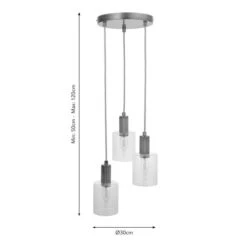 Fara Industrial 3 Light Adjustable Cluster Ceiling Light 15 Fara Industrial 3 Light Adjustable Cluster Ceiling Light -Dunelm 30921702 alt08