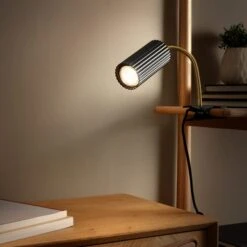 Georgi Industrial Ribbed Adjustable Clip On Table Lamp -Dunelm 30921705 alt01