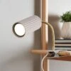 Georgi Industrial Ribbed Adjustable Clip On Table Lamp -Dunelm 30921706