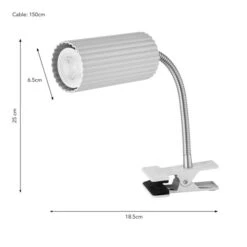 Georgi Industrial Ribbed Adjustable Clip On Table Lamp -Dunelm 30921706 alt08