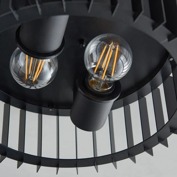 Reno Industrial Outdoor 2 Light Flush Ceiling Light 5 Reno Industrial Outdoor 2 Light Flush Ceiling Light - Image 3