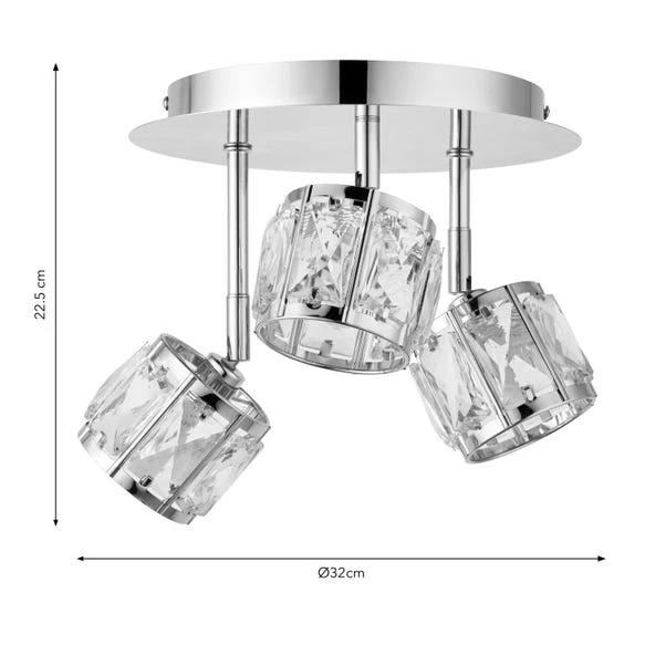 Kleio Modern 3 Light Adjustable Spotlight 8 Kleio Modern 3 Light Adjustable Spotlight - Image 6