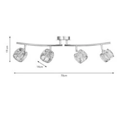 Kleio Modern 4 Light Adjustable Spotlight Bar 13 Kleio Modern 4 Light Adjustable Spotlight Bar -Dunelm 30921736 alt08