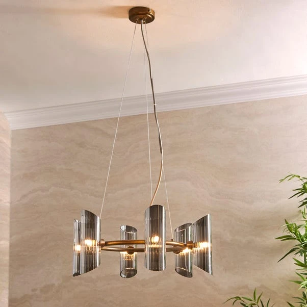 Marbella Art Deco 6 Light Adjustable Ceiling Light 3 Marbella Art Deco 6 Light Adjustable Ceiling Light