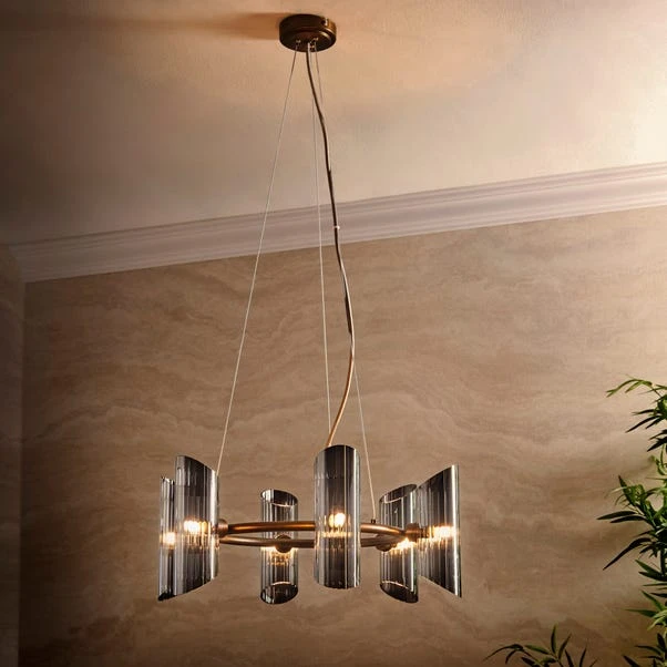Marbella Art Deco 6 Light Adjustable Ceiling Light 4 Marbella Art Deco 6 Light Adjustable Ceiling Light - Image 2