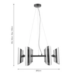 Marbella Art Deco 6 Light Adjustable Ceiling Light 13 Marbella Art Deco 6 Light Adjustable Ceiling Light -Dunelm 30921748 alt08