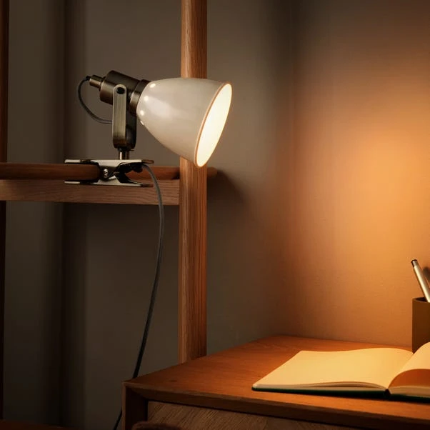 Miley Industrial Plug In Adjustable Clip On Desk Light 4 Miley Industrial Plug In Adjustable Clip On Desk Light - Image 2
