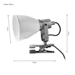 Miley Industrial Plug In Adjustable Clip On Desk Light 22 Miley Industrial Plug In Adjustable Clip On Desk Light -Dunelm 30921752 alt08