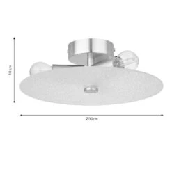 Circlet 3 Light Flush Bathroom Ceiling Light 23 Circlet 3 Light Flush Bathroom Ceiling Light -Dunelm 30921761 alt08